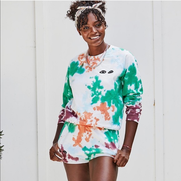 Clare V Pants - Clare V. Sweatshorts NWT size S splash tie dye